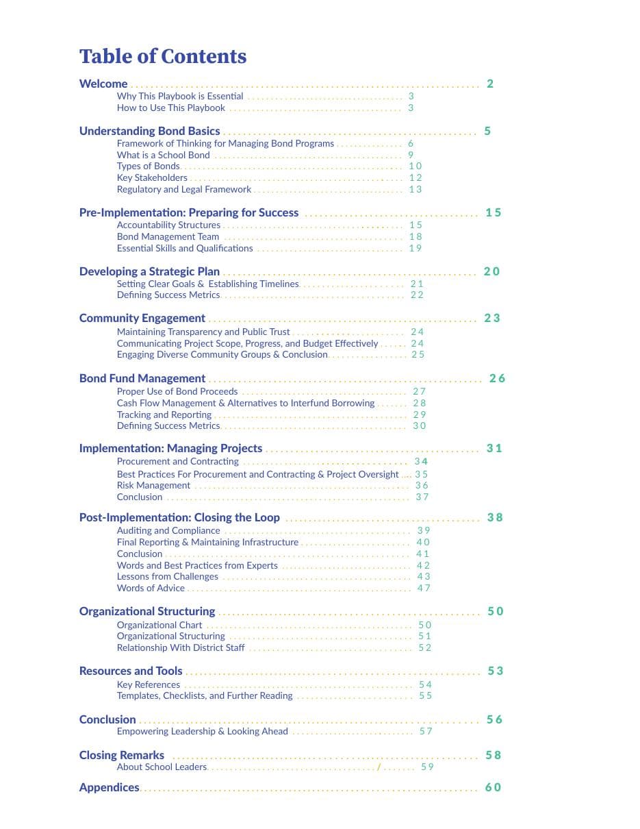Bond Program Playbook — page 2