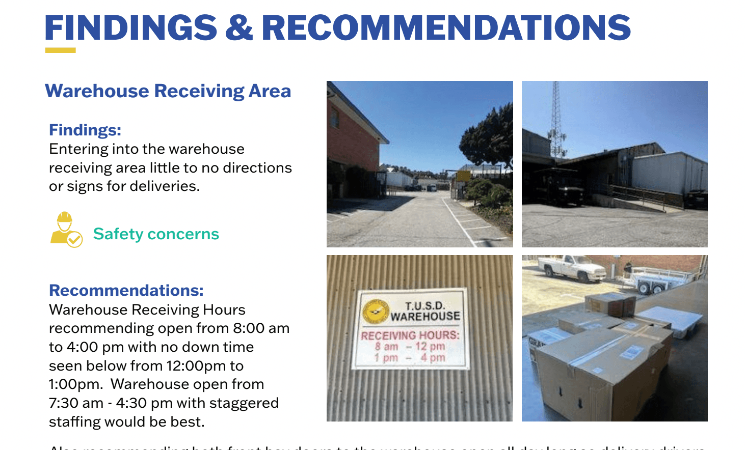 Torrance Unified School District Warehousing Systems and Efficiency Report — additional image
